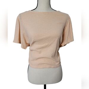 Cropped Madewell top with Flowy Sleeves